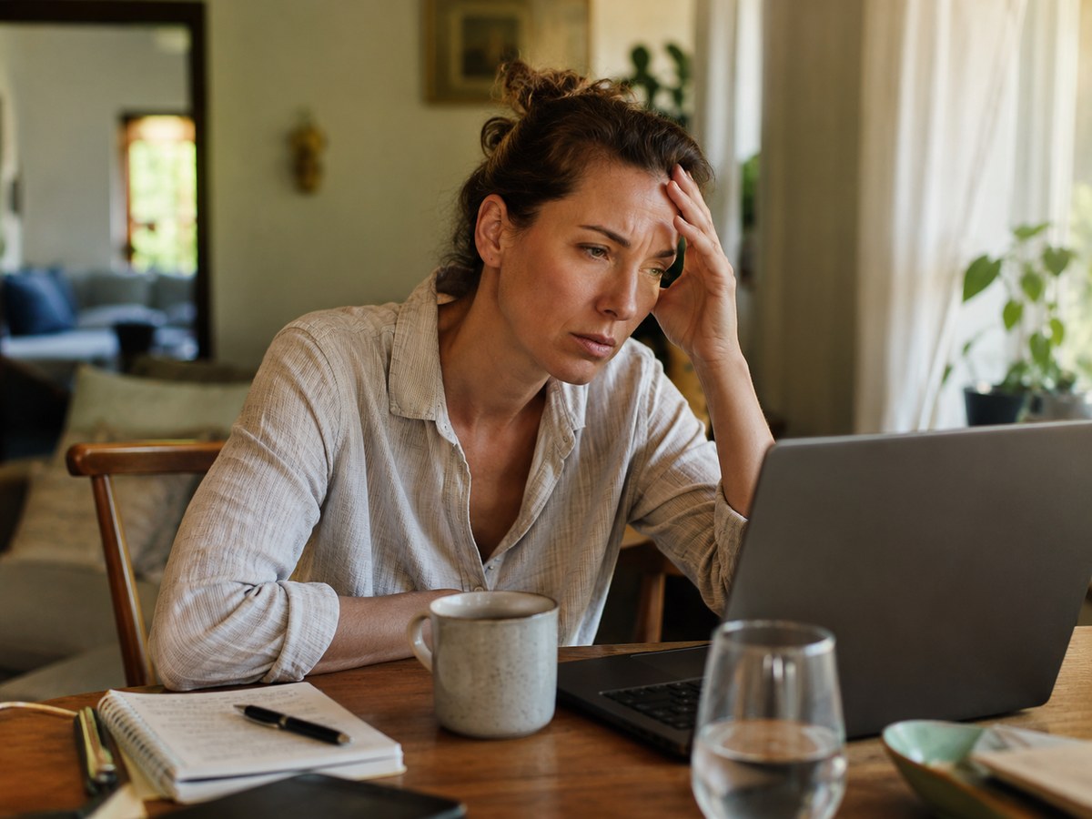 Adult at home dealing with an afternoon energy crash